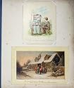 c1880 VICTORIAN SCRAPBOOK CHRISTMAS NEW YEAR CARDS