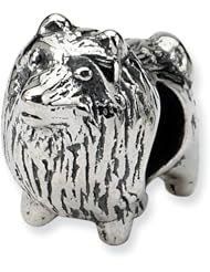 .925 Sterling Silver Pomeranian Bead
