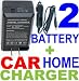 NEEWER® 2 EN-EL10 Batteries + Car/Wall Chargers For Nikon CoolPix S220 S500 & More!