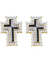 1.0CTW BLACK DIAMOND MICRO PAVE EARRING