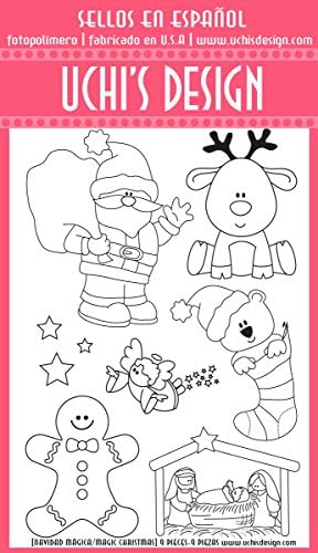 Uchi's Design Photopolymer Clear Stamps (Holidays / Dias Festivos and Magical Christmas / Navidad Magica)