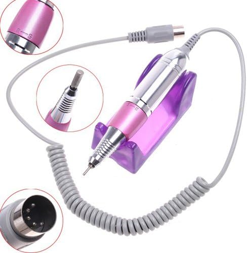 Charmoee Electric Professional Nail Art Salon Drill Glazing Machine Manicure Pedicure Kit Pink