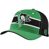 NHL Old Time Hockey Pittsburgh Penguins St. Patrick's Day Doherty Flex Hat - Black/Kelly Green