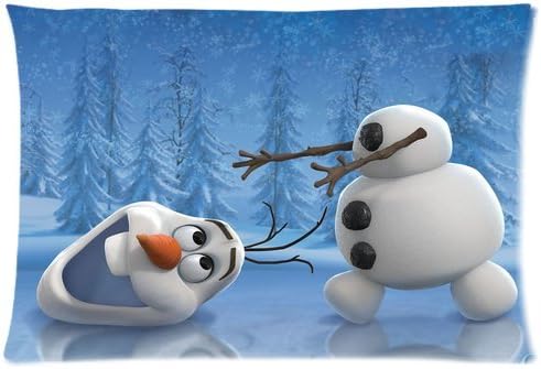 Cartoon Movie Frozen Olaf Custom Zippered Pillow Case Size 20"x30"(two Sides) Cushion Cover Sofa Bed Home Decor Pillow Cases
