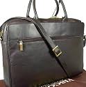 New ladies Visconti dark chocolate brown leather briefcase laptop handbag 18427