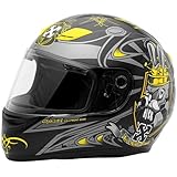 SparX Buck King S-07 Special Edition Street Bike Racing Motorcycle Helmet - Size: Small