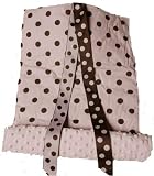 Vintage-style Pink & Chocolate Polka Dot Baby Girl Changing Pad
