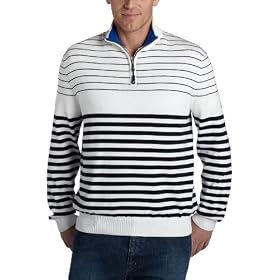 Nautica Men's 1/4 Zip Mock Sweater