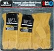 Wells Lamont Premium Leather Work Gloves Precurved Design 3 Pack Medium