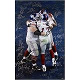 2007 Giants Team Signed Burress TD Endzone Celebration 20x32 Photograph (LE 5)