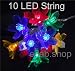10 LED Multi Colour FLOWER Battery Powered Light String