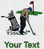 Personalized custom embroidered Golfer design on sweatshirt