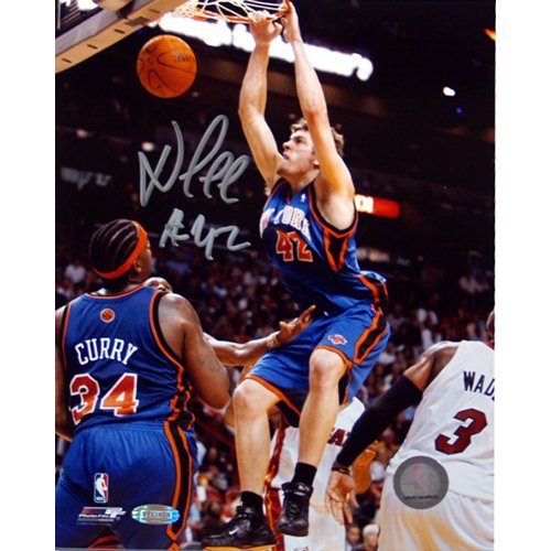 Steiner Sports NBA David Lee Dunk versus The Miami Heat Autographed 8-by-10-Inch Photograph