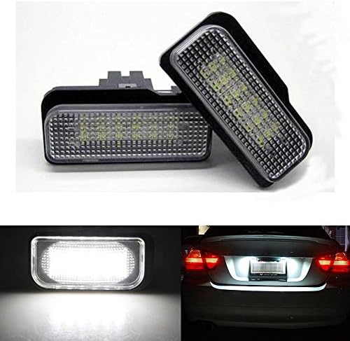 MlllM LP005 2PCS LED License Plate Lights Lamp 18 SMD 3528 No Error Canbus Error Free For Mercedes Benz W219 W211 W203 Wagon