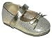Toddler Girls Gold Glitter Mary Jane Wedding Dress Shoes