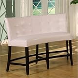 Modus Furniture 2YA470D Bossa Counter Height Banquette, White Leatherette