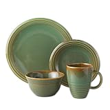 Pfaltzgraff Mint Mocha 16-Piece Dinnerware Set, Service for 4