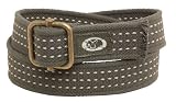 Kangaroo Poo Mens Woven Belt Khaki/Stone