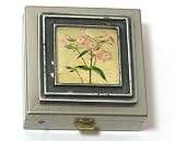 KBD Studio Decorative PillBox With Vintage Pink Morning Glory Flowers By Designer Karin