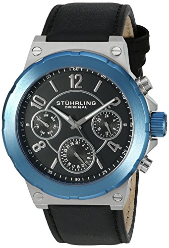 Stuhrling Original Men's 701.02 Leisure Gen X Sirocco Quartz Day and Date Blue Watch