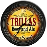 Trillas 's Beer and Ale Black Cascading Pub Style Wall Clock