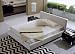 Glamour White Eco Leather Queen or King Size Platform Bed by Rossetto