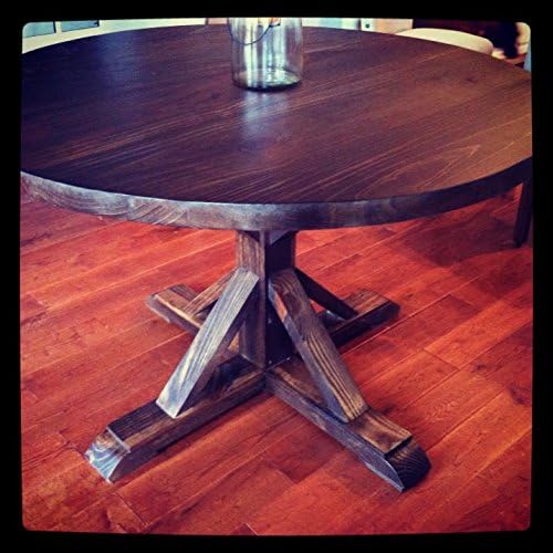 48" Round Trestle Dining Table