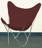Solid Burgundy Canvas Butterfly Chair Cover Only