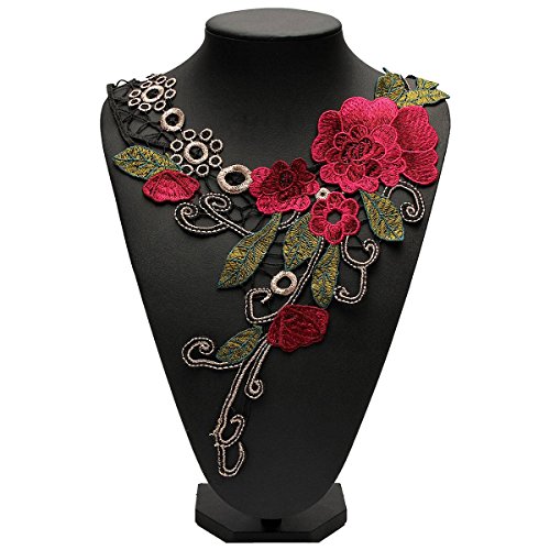 KINGSO Neckline Collar Applique Embroidery Lace Trim Fabric Cloth Sewing Patchwork DIY Craft