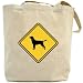 Canvas Tote Bag Beige  Sign Labrador Retriever  - Crossing Sign Dog