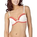 Gilligan & O'Malley&reg; Polka Dot Demi Bra - Cream With Guava Berry Trim&nbsp;
