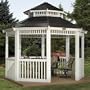 Suncast 12-Feet by 12-Feet Double Roof Gazebo, White