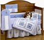 BLUE SPORTY BEAR BABY BOY CRIB NURSERY 9 Piece BEDDING SET
