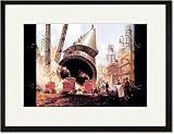 Black Framed/Matted Print 17x23, Becoming More Prosperous Every Day