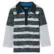Infant Boys' Utility&reg; Long-sleeve Sketch Stripe Polo - Grey