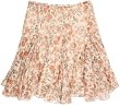PRINTED COTTEN SILK SKIRT GODETS
