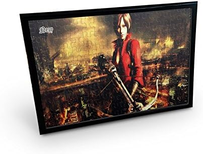 NEZY Resident Evil Horror Zombie 120 Pieces Jigsaw Puzzle with Table Photo Picture Home Decor Frame (11.4" x 7.9") - PUZBIO11