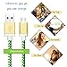 iSeeker Micro USB Cable(3 Pack), Extra Long(10ft/3m) Micro USB to USB Nylon Braided Cord with Gold-Aluminum Connectors For Android, Samsung, HTC, Motorola, Nexus, LG, Sony, Blackberry and More(Green)