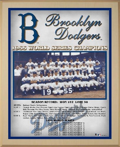 Brooklyn Dodgers Large Healy Plaque - 1955 World Series Champs