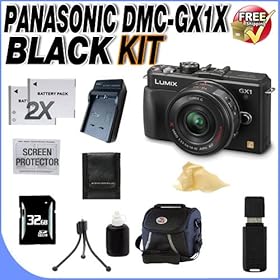 The Panasonic LUMIX DMC-GX1X Digital Camera & G X VARIO PZ 14-42mm Lens + 32GB SDHC Memory Card + TWO Extended Life DMW-BLD10 Batteries + Ac/Dc Rapid Charger + Deluxe Case + SDHC Card Reader + Memory Card Wallet + Accessory Saver Bundle!