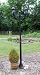 2m Outdoor Double Lamp Post in Black