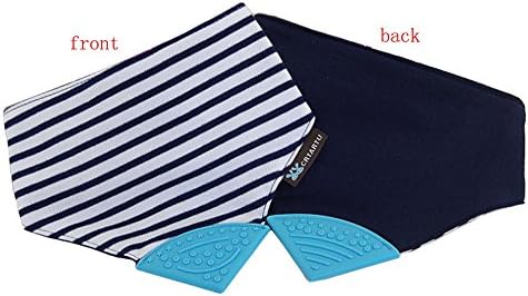 HPYP 1PCS Soft Cotton Baby Bandana Bibs - Neckerchew Classic Chic Teething Bib- Best for Teething &amp; Drooling (Black Stripes)