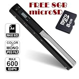 PS410 600DPI Color & Mono Handheld Scanner-8 GB Micro card
