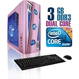 CybertronPC X-Cruiser 2 CIAN1120SKU, Pink, Intel Core i3 Dual Core (2.93GHz ....