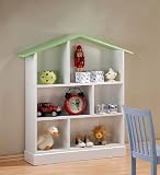 Kid's Doll House Style Toy Book Shelf Organizer Chest