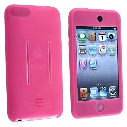Hot Pink Durable Soft Silicone Skin Cover Case Compatible With Apple&reg; iPod touch&reg; Itouch 8Gb 16GB 32Gb 2G 2nd Generation