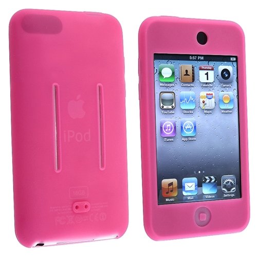 Best Cheap Hot Pink Durable Soft Silicone Skin Cover Case Compatible With Apple® iPod touch® Itouch 8Gb 16GB 32Gb 2G 2nd Generation