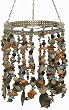 Hanging Western Beaded Lantern with Color Changing Lamp Hanging Western Beaded Lantern with Color Changing Lamp