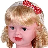 Lovely Polka Dot Bow Elastic Mesh Lace Kids Headband - Pink and Red (2 Pcs)