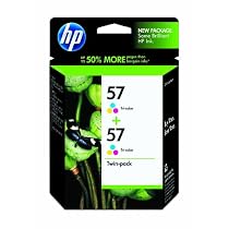 HP 57 Tri-Color Ink Cartridge in Retail Packaging, Twin Pack